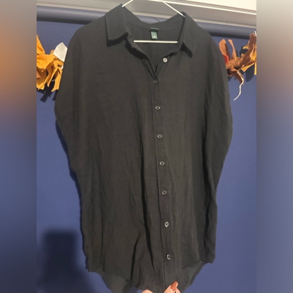 WILD FABLE oversized linen tshirt blouse M - Picture 7 of 8